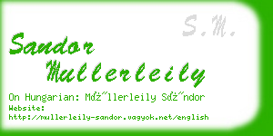 sandor mullerleily business card